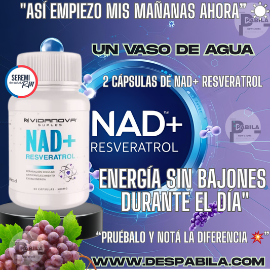 NAD+ RESVERATROL 500MG 60 CAPS ORIGINAL