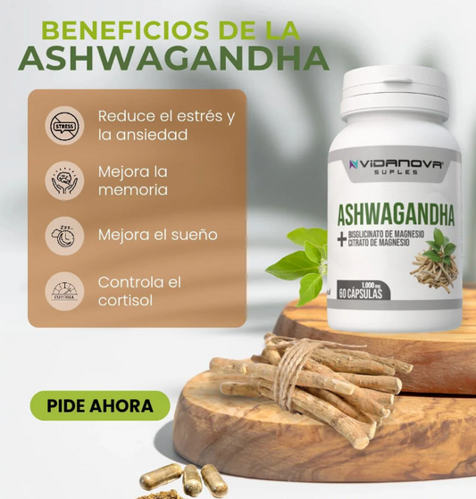 Ashwagandha + Magnesio 1000mg 60 CAPS