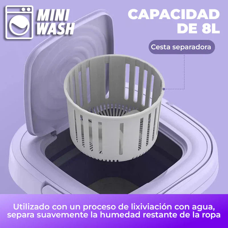 Mini Lavadora Portátil Plegable Y Secado