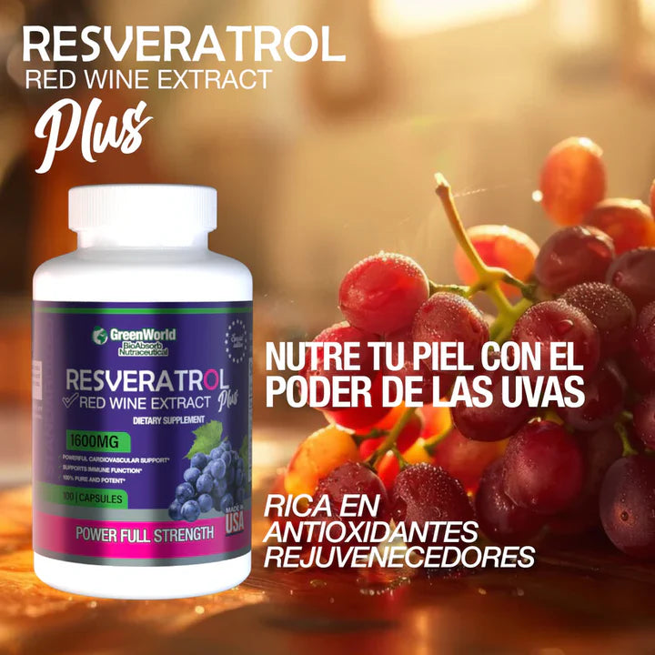 Resveratrol® ORIGINAL: (DOSIS PARA 1 MES) Recupera tu energía y enfrenta el día con fuerza