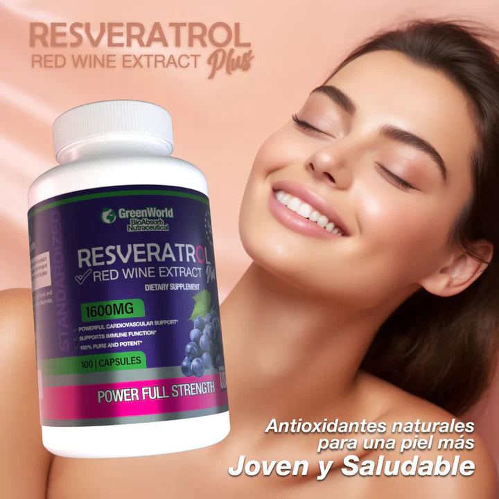 Resveratrol® ORIGINAL: (DOSIS PARA 1 MES) Recupera tu energía y enfrenta el día con fuerza