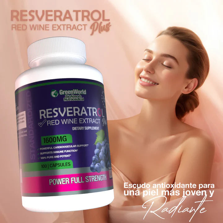 Resveratrol® ORIGINAL: (DOSIS PARA 1 MES) Recupera tu energía y enfrenta el día con fuerza